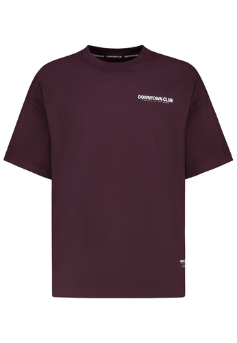 Oversized T-Shirt mit Downtown Club Logo Slogan 