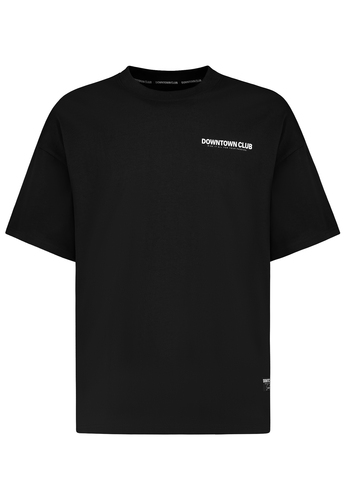 Oversized T-Shirt mit Downtown Club Logo Slogan 