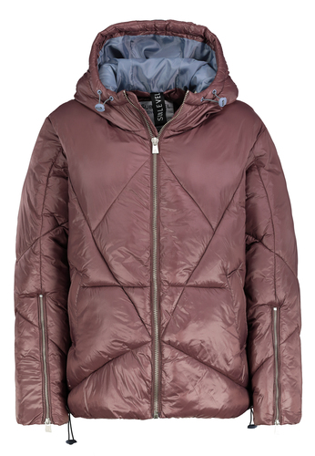 Steppjacke mit Kapuze und Rei�verschluss f�r k�hles Wetter 