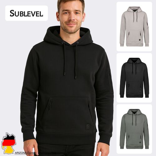 Hoodie mit Rei�verschlusstaschen viel Stauraum