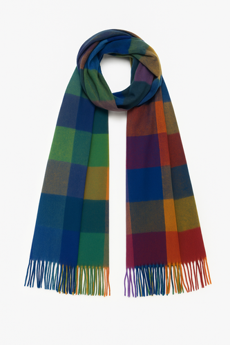 Eleganter Kaschmir-Schal mit Fransen und geometrischem Muster Weich Modisch 