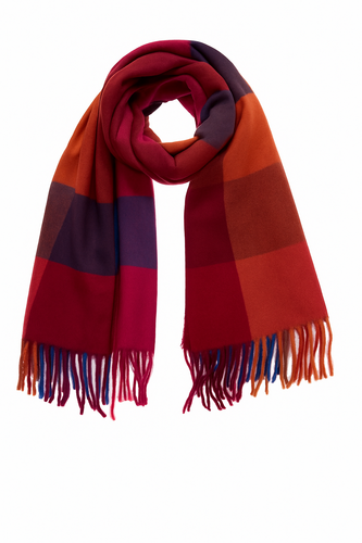 Eleganter Kaschmir-Schal mit Fransen und geometrischem Muster Weich Modisch 