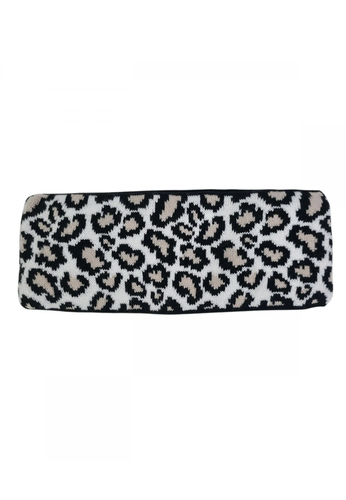 Leop-Print Stirnband aus Strick Modisch Warm 
