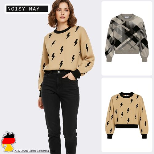 Pullover im Oversize-Look mit Rundhalsausschnitt