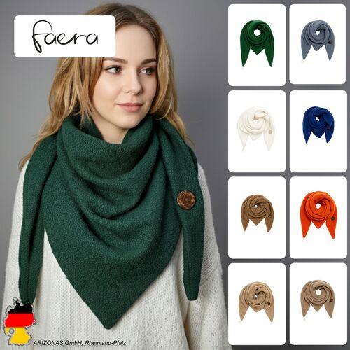 Weicher XXL Dreieck-Schal aus warmen Stoff mit trendigem Muster