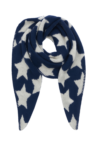 Schal Muster Sterne Warm Weich 