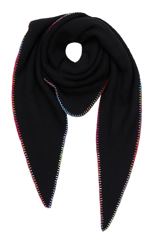 Schal Dreiecksform mit bunter Zierkante Rainbow 