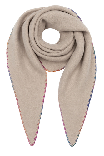 Schal Dreiecksform mit bunter Zierkante Rainbow 