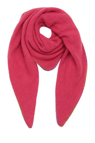 Schal Dreiecksform mit bunter Zierkante Rainbow 