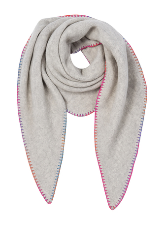 Schal Dreiecksform mit bunter Zierkante Rainbow 