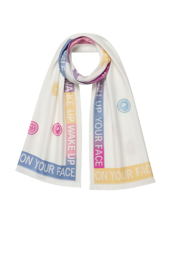 Modischer Schal Smiley Sternenmuster Spruch Leicht 