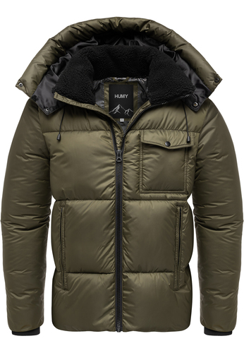 Winterjacke mit Kapuze gl�nzend Fleecekragen 