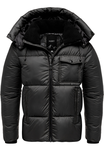 Winterjacke mit Kapuze gl�nzend Fleecekragen 