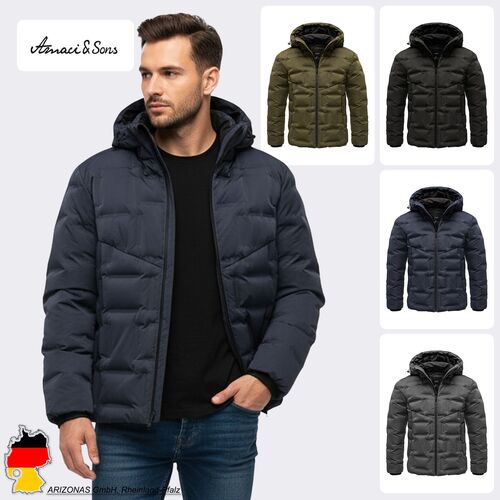 Winterjacke mit Kapuze Warm Gef�ttert Steppmuster