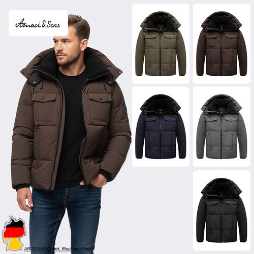 Winterjacke mit Kapuze warm gef�ttert