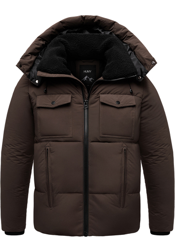Winterjacke mit Kapuze warm gef�ttert 