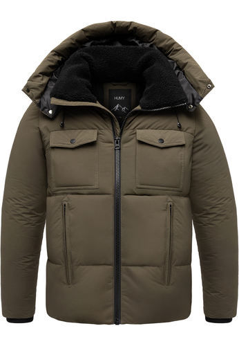 Winterjacke mit Kapuze warm gef�ttert 