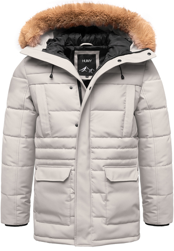 Winterjacke warm gef�ttert Kapuze 4 Taschen 