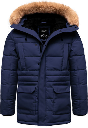 Winterjacke warm gef�ttert Kapuze 4 Taschen 
