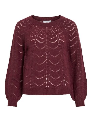 Strickpullover mit Strukturmuster und Rundhals 