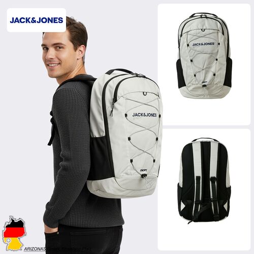 Jack & Jones Rucksack mit Kordelzug mehreren F�chern und Schnallen