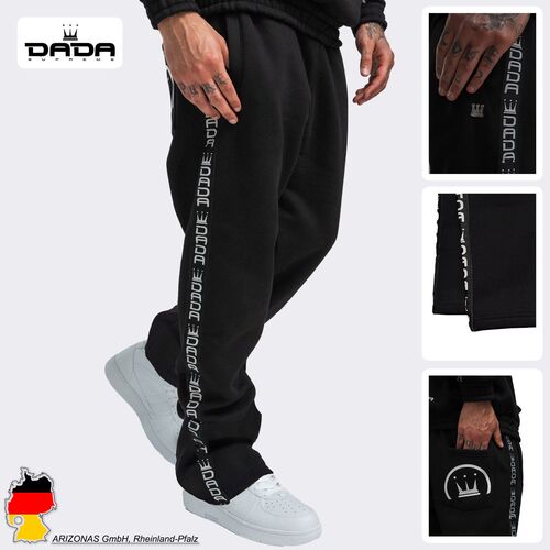 Jogginghose mit Logotape und Krone Print Baggy Style