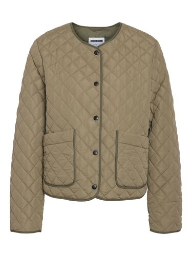 Leichte Steppjacke kariert mit Druckkn�pfen 