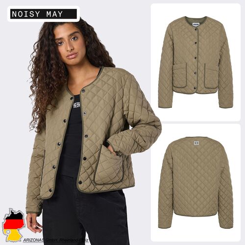 Leichte Steppjacke kariert mit Druckkn�pfen