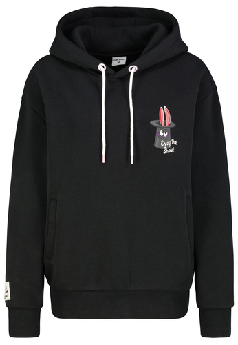 L�ssiger Hoodie mit Motiv-Print und humorvollem Slogan 