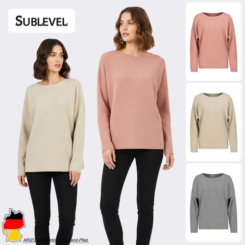 Bequemer Strickpullover mit Struktur in klassischem Design