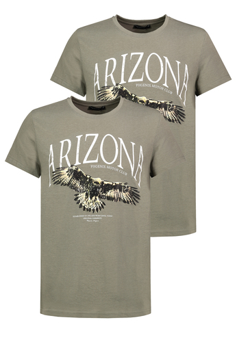 T-Shirt 2er-SET mit Animal-Print Adler Motivprint 