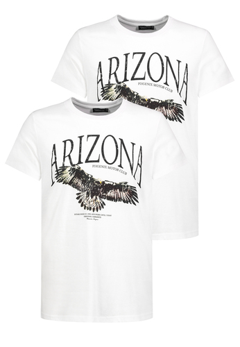 T-Shirt 2er-SET mit Animal-Print Adler Motivprint 