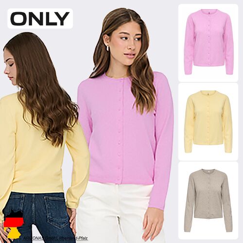 Stilvoller Cardigan Knopfverschluss Rundhalsausschnitt