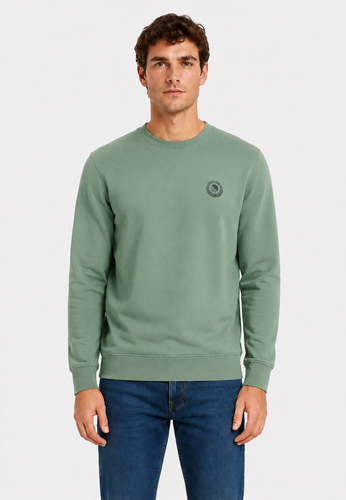 Lang�rmliges Sweatshirt Rundhalsausschnitt Unifarben 