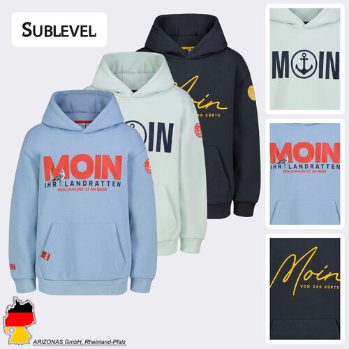 Hoodie mit Print und Kapuze �rmeldetail