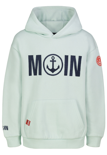 Hoodie mit Print und Kapuze �rmeldetail 