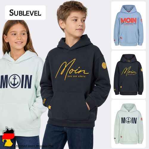 Hoodie Bedruckt K�ngurutasche Kapuze �rmeldetail 