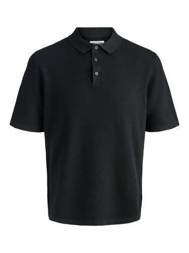 Jack & Jones Knit Polo-Shirt mit Knopfleiste und Kurzarm 