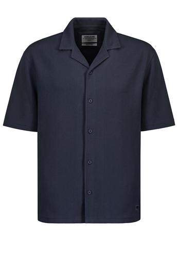 Bequemes Kurzarmshirt Reverskragen Knopfleiste Modisch 