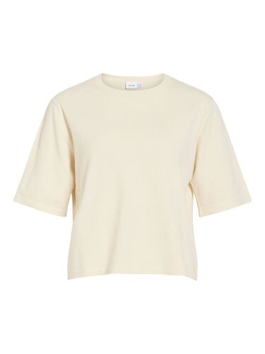 Knit Top Kurzarm Lockerschnitt Minimaldesign Casuallook 