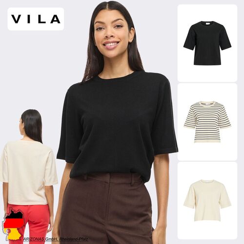 Knit Top Kurzarm Lockerschnitt Minimaldesign Casuallook