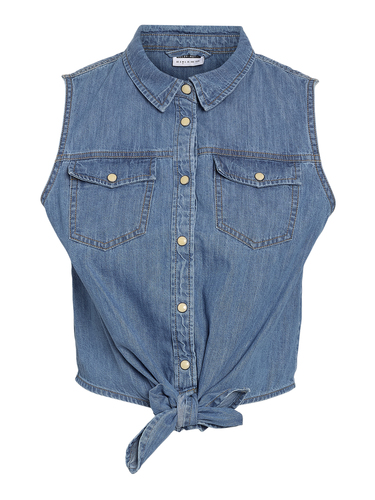 �rmellose Bluse Kentkragen Unifarben Knopfverschluss 