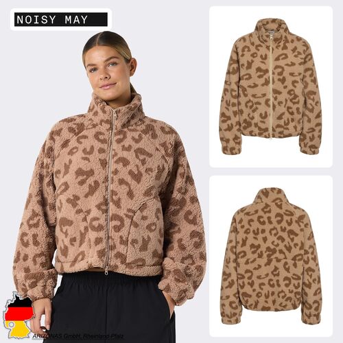Flauschige Outdoorjacke Rei�verschluss Trendigen Design