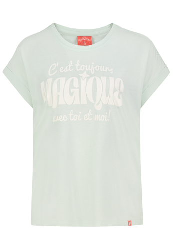 Kurzarmshirt Rundhalsausschnitt Spruchdruck L�ssig 