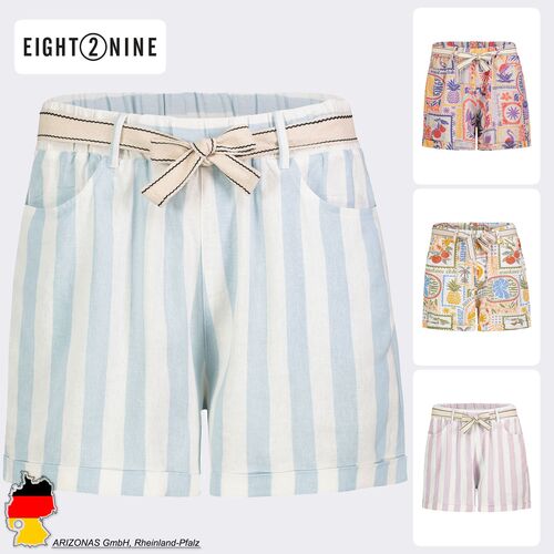 Stilvolle Stoffshorts Eingrifftaschen Zierschleife 