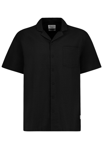Bequemes Kurzarmshirt Knopfleiste Einfarbig Casual 