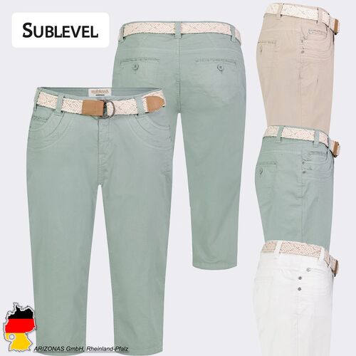 Stilvolle Shorts Flechtg�rtel Seitentaschen Freizeit