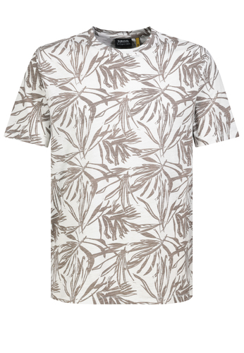 Kurzarmshirt Rundhalsausschnitt Gebl�mt Gerade Passform 