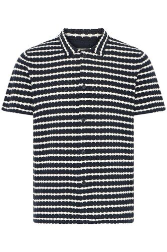 Bequemes Kurzarmshirt Knopfleiste Einfarbig Polokragen 