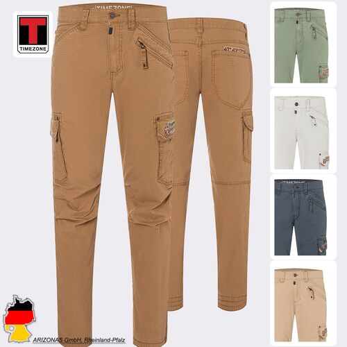 Cargo Hose Gerade Passform Zip-Fly Kn�chellang Cargotaschen 